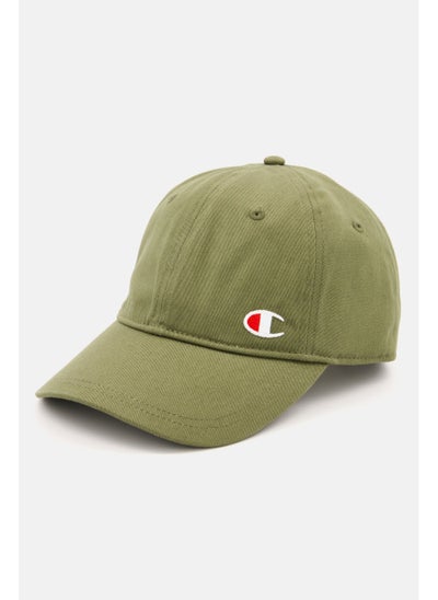 اشتري Men Brand Logo Adjustable Cap, Olive في الامارات