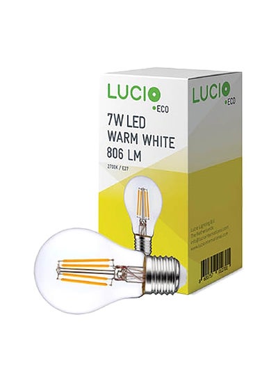 Buy 7W 2700K 806 Lumen E27 LED Bulb Set Warm White 18.2 x 6.8 x 10.8 cm L-BL-0220-7W-T-P3 in Saudi Arabia