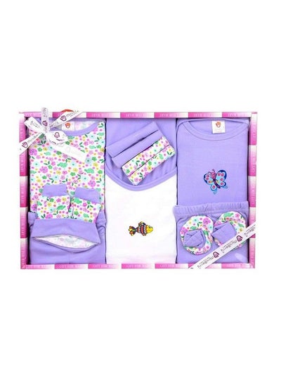 Buy Cotton New Born Baby Gift Setspurplepack Of 13 Pcs in UAE