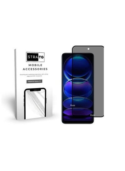 Buy StraTG Glass Screen Protector Privacy Compatible with Xiaomi Redmi Note 12 in Egypt