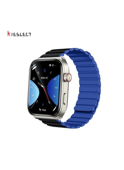 Buy Smart Watch Ks2 with 2.01" AMOLED Screen and Bluetooth calling Space Gray with black+ blue strap in Egypt