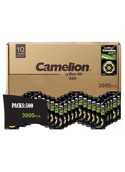 Buy Camelion 15056010 Zinc Air Button Cells without Mercury A10/ZL 10/1.4 Volt Pack of 6 500 Packs in Egypt