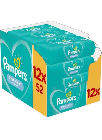 Buy Fresh Clean Baby 12x52 (624) Wipes in UAE