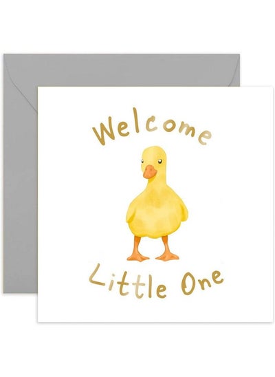 اشتري Old English Co. New Baby Card Welcome Little One Duckling Gold Foil Congratulations Baby Boy Or Baby Girl Design For Mum And Dad ; New Parents ; Blank Inside & Envelope Included في السعودية