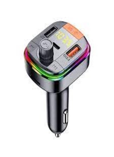 Buy Wireless FM Car Transmitter + Car Charger 48W Black-RQ01 in Egypt