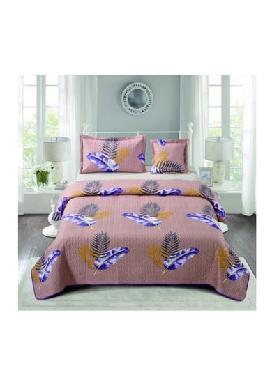 Buy 4 Piece Printed Compressed Comforter/Quilt/Bedspread Set Single Size ( Comforter + Fitted Sheet + 1 Small Pillow Case + 1 Large Pillow Case) Akaroa in UAE