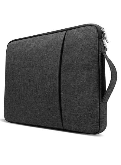 Buy Laptop Sleeve Bag MacBook Pro 16.2 Inch 2021 2022 M1 Pro Max A2485 A2141 Pro Retina 15 Notebook Polyester Vertical Case With Pocket Black in UAE