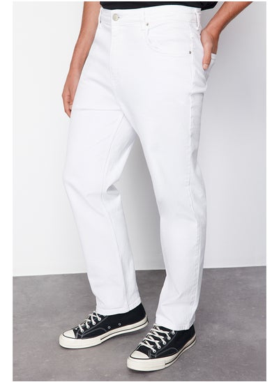 اشتري Men's White Baggy/90's Straight Fit Jeans Loose Denim Trousers TMNSS24JE00012 في مصر