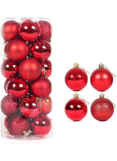 Buy Christmas Ball Bauble Hanging Xmas Christmas Tree Ornaments 24Pack in Egypt