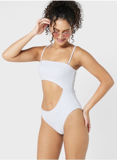 Buy High Leg Cut Out Detail Swimsuit in UAE