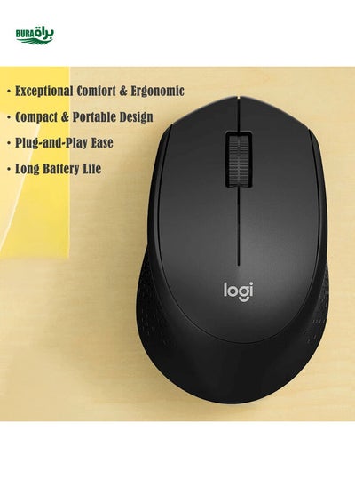 اشتري Logitech 1PC Logitech M280 الماوس المريح اللاسلكي ، تصميم مريح متعدد الألوان مناسب للمكتب والمنزل والكمبيوتر المحمول وسطح المكتب في السعودية