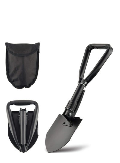 Buy Mini Folding Shovel Multipurpose Tool For Outdoor Camping Shove Survival Portable With Carrying Pouch Camping Outdoor Tools in UAE