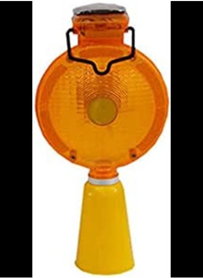 Buy ABBASALI Roadway Safety Solar Warning Flashing Traffic Cone LED Light in UAE