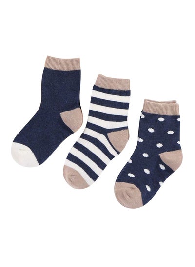 Buy Star Babies Kids Socks Pack of 3, Boys, Assorted Age Range: 0-1y,1-3y,4-6y,6-8y in UAE
