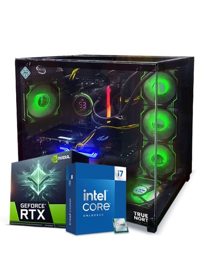 اشتري True Nort Gaming PC، معالج Intel Core i7-12700F، بطاقة رسومات RTX 3060، 16GB ذاكرة RAM، 512GB SSD + 1TB HDD، ويندوز 11 برو، هيكل أسود في الامارات