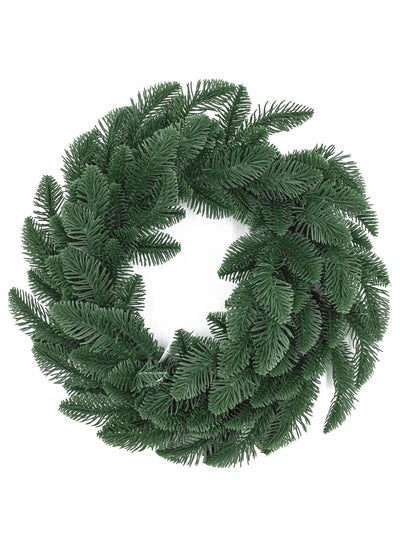 Buy Gulf Flowers Christmas Wreath – 40cm Green Holiday Wreath for Festive Home Decor, Indoor & Outdoor Christmas Decoration in UAE