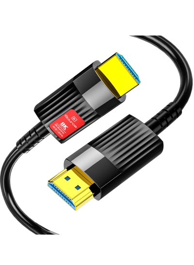 Buy 8K 4K Fiber Optic HDMI Cable 10FT/3M, Long HDMI 2.1 Cable Support 48Gbps High-Speed 8K@60Hz 4K@120Hz Dynamic HDR/eARC/HDCP 2.2&2.3/Dolby Atmos for Monitor, TV, Projector, Gaming Console in Saudi Arabia