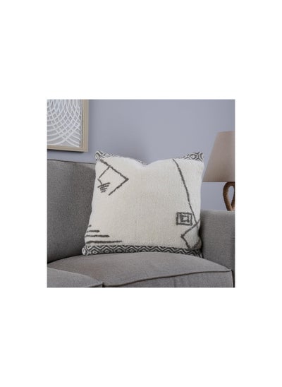 اشتري Indiana Abstract Wool Filled Cushion 50x50cm-natural في الامارات