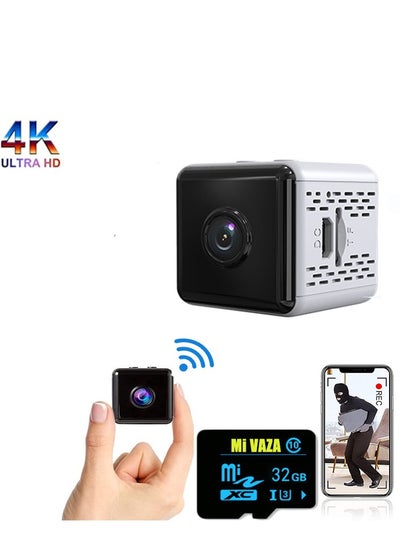 اشتري Mini HD 4K Night Vision and Motion Detection-Wireless WiFi White with 32GB Memory Card في الامارات