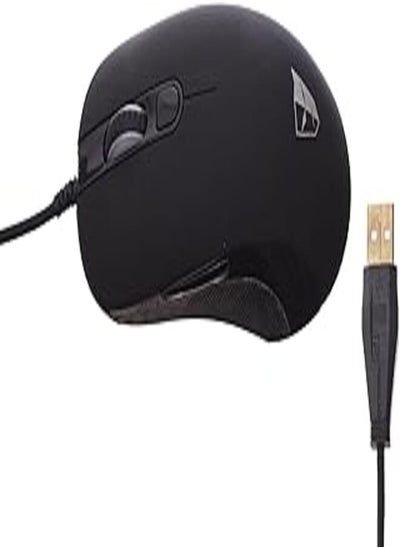 اشتري Generic TESORO Sharur USB Gaming Mouse Molded Rubber Grip With G4 KB Memory And Custom Resolution Up To 2000 dpi For Computer - Black في مصر