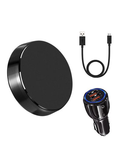 Buy Car Holder base of the small Magnetic with car charger and Micro USB cable in Saudi Arabia