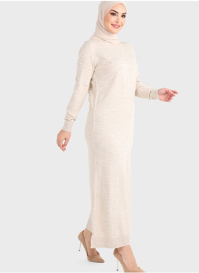 Buy Embellished Knitted Dress in UAE