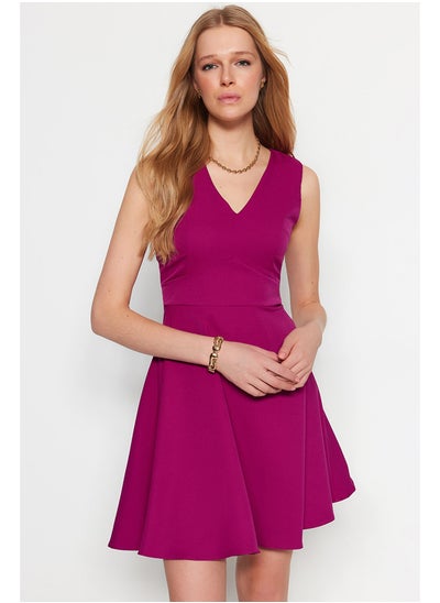 Buy Plum Waist Opening Mini V-Neck Woven Dress TWOSS19BB0210 in Egypt