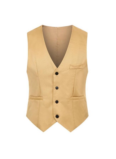 Buy Professional Groomsman Ceremony VestKhaki-single vest Khaki-single vest in UAE