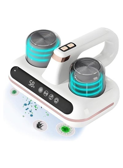 Buy 2 in 1 Bed Vacuum Cleaner,Cordless Dust Mite Cleaner with UVC Light,10000pa 3000 Rpm/Min Brushroll Rotation & Heating & Ultrasonic & Humidity detection & Smart display in UAE