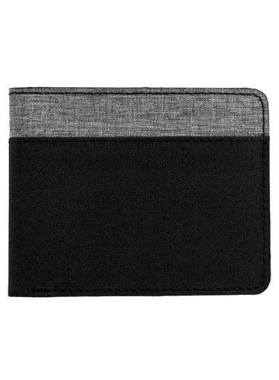 Buy Men's Canvas Wallet Slim Wallet with 7 Inner Pockets Wallet Card Cash from Motevia (Black) in Egypt