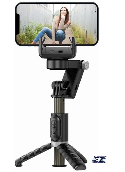 Buy Gimbal Stabilizer for Smartphone with Extendable Selfie Stick and Tripod – 3-Axis Face Tracking, 360° Rotation, 4-in-1 Portable Phone Tripod for iPhone/Android in UAE