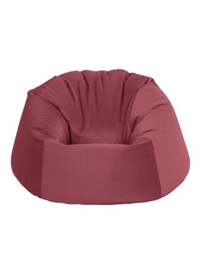 Buy Chair | Round Bean Bag Velvet - Dark Pink in Saudi Arabia