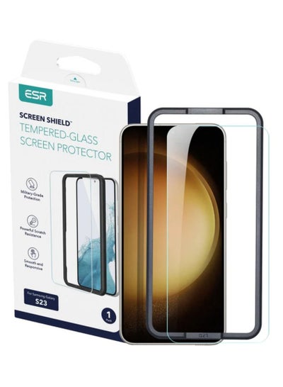 Buy Esr Tempered Glass Screen Protector Compatible with Samsung Galaxy S23  Supports Fingerprint Unlocking Scratch Resistant HD Clarity in UAE