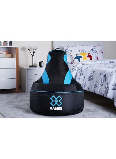 اشتري Gamer Filled Bean Bag Blue 77x77x85cm في الامارات