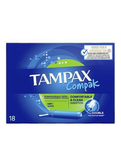 Buy Compak Super Tampons with Applicator 18 Tampons in Egypt