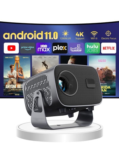 Buy A10 LED Projector ( Android 11.0/Electric focus) with WiFi 6 and Auto keystone,12000lumens Movie Projector,Full HD 1080P Supported 360° Angle adjustment Video Projector,home theater in UAE