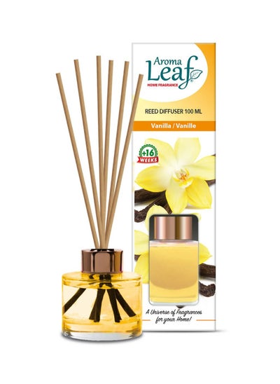 Buy Aroma Leaf Reed Diffuser With Vanilla Fragrance (100ML) in UAE