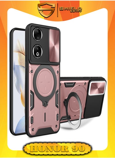 Buy SHIELD EGYPT For Honor 90 Armored Camera Shield Cover Camera Lend Protection, Built-in 360° (Rose Gold) in Egypt