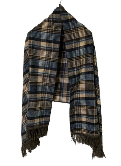 Buy Plaid Check/Carreau/Stripe Pattern Winter Scarf/Shawl/Wrap/Keffiyeh/Headscarf/Blanket For Men & Women - XLarge Size 75x200cm - P05 Camel in Egypt