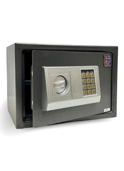 Buy Electronic Digital Safe - Dual Entry Lock Box with 2 Override Keys - Personal Home Safe for Medicine, Jewelry, Handguns, and More by LOTFY GROUP (Gray) ( H25 * W35 * D25 CM ) in Egypt