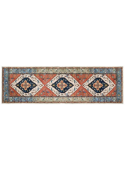 Buy 300cm x 60cm Bohemian Hallway Runner Carpet with Anti-Slip Backing Area Rug and Machine Washable for Stairs, Kitchen and Living Room in Saudi Arabia