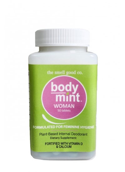 Buy Body Mint Woman | Chlorophyll Deodorizing Supplement For Full Body Feminine Hygiene And Freshness | Aluminum-Free Plant-Based Internal Deodorant | All-Day Protection And Odor Control | 50 Tabs in UAE