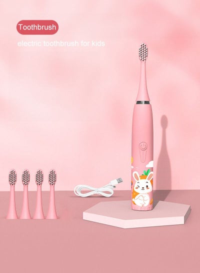 Buy Electric Toothbrush for Kids USB Rechargeable Carrot Bunny in Saudi Arabia