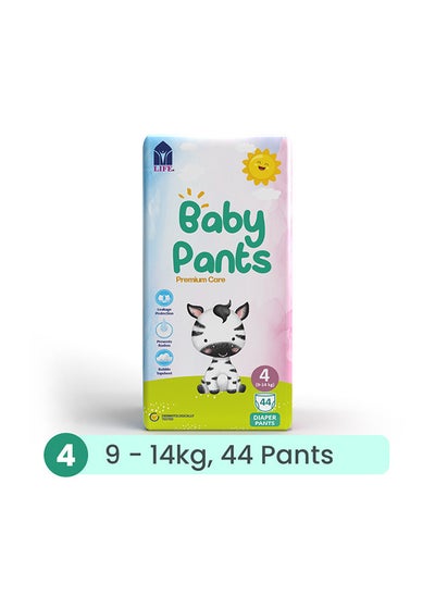 Buy Baby Diaper Pants Size 4, Large, 9-14Kg, 44 Counts in UAE