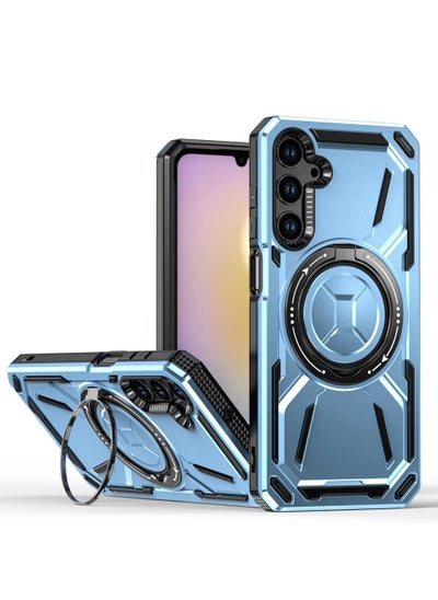 Buy GOLDEN MASK For Samsung Galaxy A15 Armored II Series Mag-Safe Magnetic Holder Phone Case (Blue) in Egypt