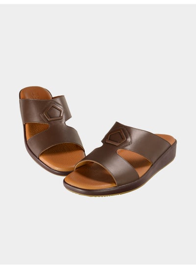 Buy 008-3040 Barjeel Uno Mens Arabic Sandals BGT 05 Dark Brown in UAE