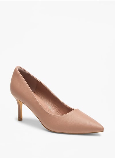 Buy Solid Slip-On Pumps with Stiletto Heels in UAE