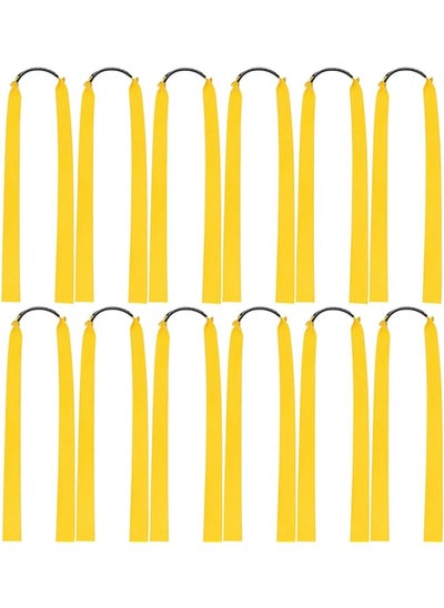 Buy Flat Slingshot Rubber Bands, 12 Pcs 0.75mm Thickness Folding Yellow Flat Elastic Band, Replacement High Elastic Rubber, Latex Flat Rubber Bands for Slingshot Catapult in UAE