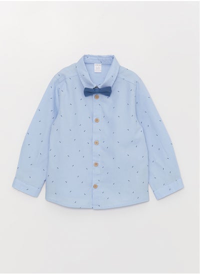 Buy Long Sleeve Patterned Baby Boy Shirt and Bowtie 2-Pack Set in Egypt