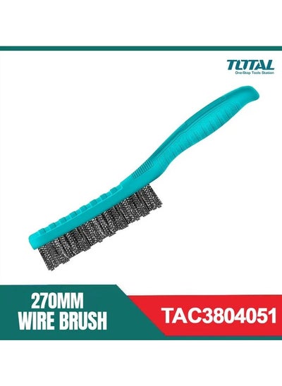 Buy Wire Brush Plastic Handle Steel Wire Brush 270mm TAC3804051 in Saudi Arabia